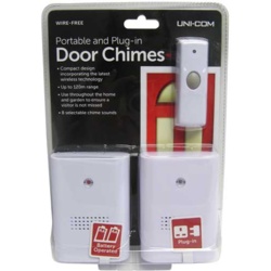 Uni-Com Portable and Plug in Twin Pack Door Chime - STX-330209 