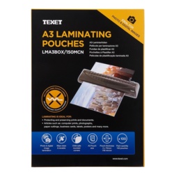 Texet A3 Laminating Pouches - 150mm - STX-330443 