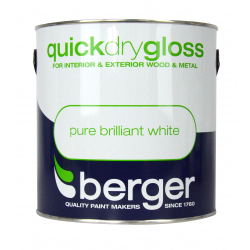 Berger Quick Dry Gloss 2.5L - Brilliant White - STX-331952 