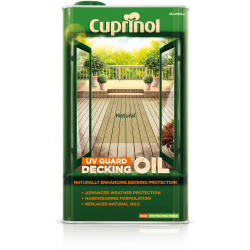 Cuprinol UV Guard Decking Oil 5L - Natural Oak - STX-332658 
