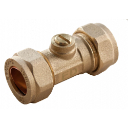 Oracstar Compression Isolating Valve - 15 x 15mm Slotted Brass - STX-335100 