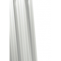 Croydex Woven Stripe Shower Curtain - 1800mm x 1800mm White - STX-337045 