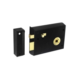 Securit Rim Latch With Snib Black - 100mm - STX-339810 