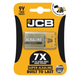 JCB Super Alkaline 9v Cell Batteries - LR22 - STX-341697 