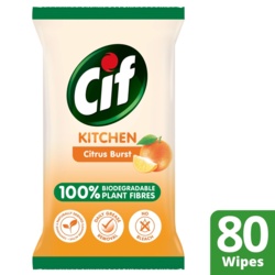 Cif Biodegradable Kitchen Wipes - Citrus Burst - STX-343102 