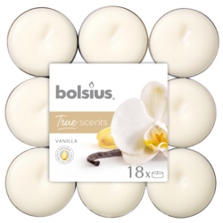 Bolsius 4 Hour Tealights - Vanilla Pack 18 - STX-343162 