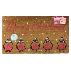 Primeur Christmas Glitter Robin Doormat - 30 Piece - STX-343499 