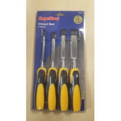 SupaTool Chisel Set With Bi Material Handles - 4 Piece - STX-343815 