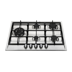 Kitchenplus 5 Burner Stainless Steel Gas Hob - 700mm - STX-343867 