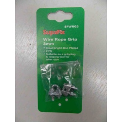 SupaFix Wire Rope Grips Zinc Plated - 3mm Pack 2 - STX-343894 