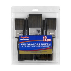 SupaDec Decorators Dozen 12 Pc Contractors Brush Set - 12 Pack - STX-344216 