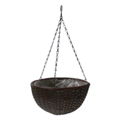 Ambassador Polyrattan Hanging Basket - 16" - STX-344450 
