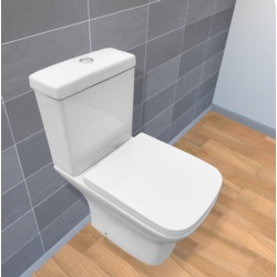 SP Pure Rimless One Box Toilet & Seat - W - 375mm H - 780mm D - 605mm - STX-344722 