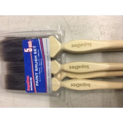 SupaDec Maple Handle Paint Brush Set - Pack 5 - STX-344816 