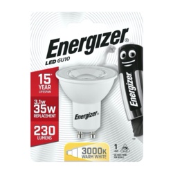 Energizer GU10 Warm White Blister Pack - 3.6w - STX-346112 