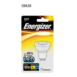 Energizer GU10 Cool White Blister Pack Dimmable - 5.5w - STX-346117 