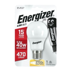 Energizer E27 Warm White Blister Pack Gls - 5.6w - STX-346135 