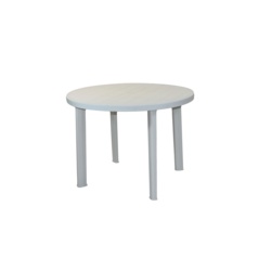 SupaGarden White Plastic Round Table - 90cm - STX-346543 