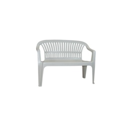 SupaGarden Plastic Bench - White - STX-346552 - SOLD-OUT!! 