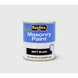 Rustins Masonry Paint 500ml - Black - STX-346663 