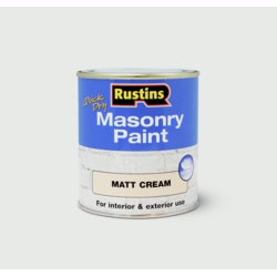 Rustins Masonry Paint 250ml - Cream - STX-346664 