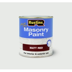 Rustins Masonry Paint 500ml - Red - STX-346668 