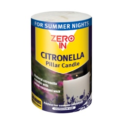 Zero In Citronella Pillar Candle - STX-347299 