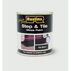 Rustins Quick Drying Step Tile Black - 250ml - STX-347422 