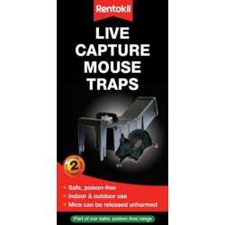 Rentokil Live Capture Mouse Traps Boxed - Twin Pack - STX-347855 