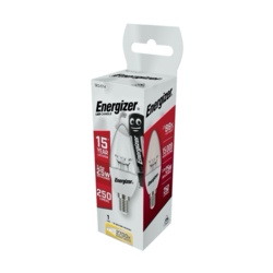 Energizer LED Candle 250lm E14 Clear Warm White SES - 3.4w - STX-348058 