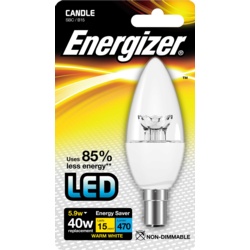 Energizer LED Candle 470lm Warm White SBC B15 - 5.9w - STX-348063 
