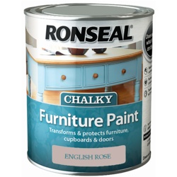 Ronseal Chalky Furniture Paint 750ml - English Rose - STX-348402 