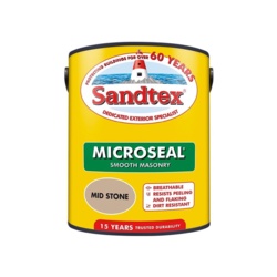 Sandtex Smooth Masonry 5L - Mid Stone - STX-348880 