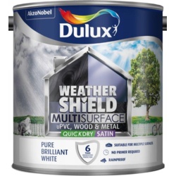 Dulux Weathershield Multi Surface 2.5L - Pure Brillaint White - STX-349086 