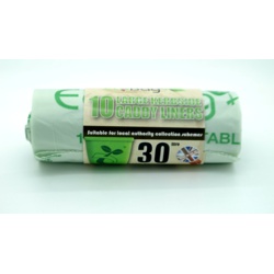 Ecobag Compostable Kerbside Caddy Liners - 30L - STX-356475 