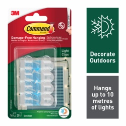 Command Outdoor Light Clips - Pack 16 - STX-356639 