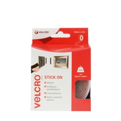 VELCRO® Brand Stick On Tape - 20mm x 2.5m White - STX-357979 