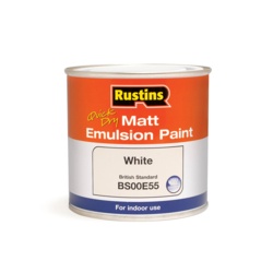 Rustins Matt Emulsion 250ml - White - STX-358074 
