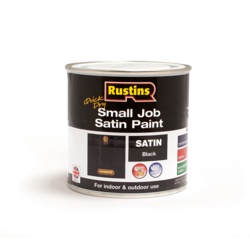 Rustins Quick Dry Small Job Satin 250ml - Black - STX-358078 