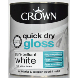Crown Quick Dry Gloss 750ml - Pure Brilliant White - STX-358142 