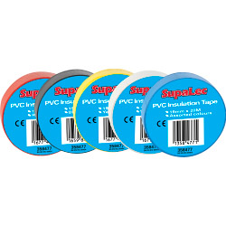 SupaLec PVC Insulation Tapes - Assorted 20 Metre Pack 10 - STX-358477 