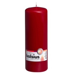 Bolsius Pillar Candle Single - Wine Red - STX-358538 