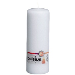 Bolsius Pillar Candle Single - White - STX-358554 