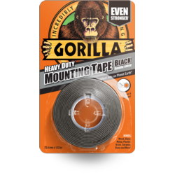Gorilla Heavy Duty Double Sided Mounting Tape - 1.5m Black - STX-359271 