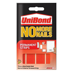 UniBond No More Nails Permanent Strips - 19mm x 5cm (10 Strips) - STX-360993 