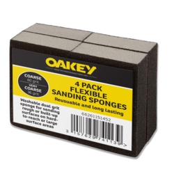 Oakey Black Flexible Sanding Sponges - Coarse 60g/Very Coarse 36g Pack 4 - STX-362011 