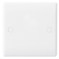 Nexus White Round Edge Blank Plate - 1 Gang - STX-362405 