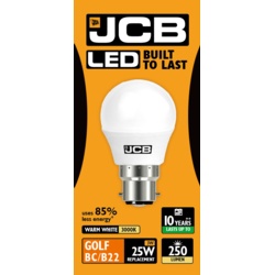 JCB LED Golf 250lm Opal 3w - B22 2700k - STX-363003 