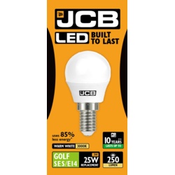 JCB LED Golf 250lm Opal 3w - SES Cap E14 2700k - STX-363004 