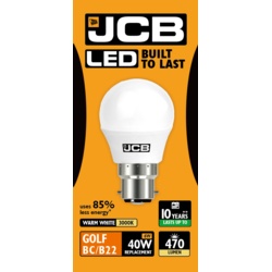 JCB LED Golf 470lm Opal 6w - BC Cap B22 2700k - STX-363005 
